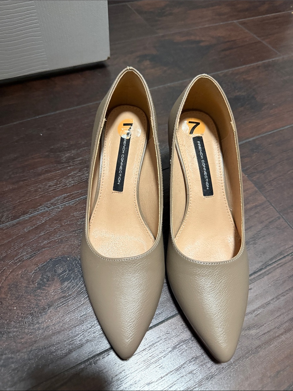 French Connection Taupe Pointed Toe Pumps - Women's Neutral Heels